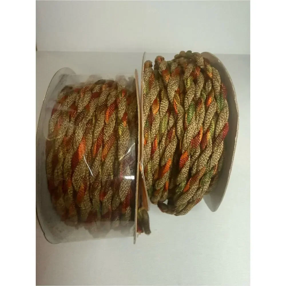 Hobby Lobby Fall Ribbon Garland in Orange, Brown, Green and Burgundy